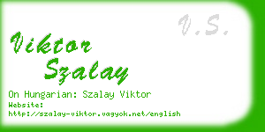 viktor szalay business card